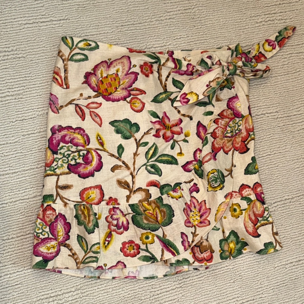 Sezane Floral Wrap Skirt - Multicolor - size 38